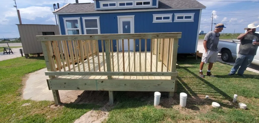 Local wood fence service for homes in Angleton, TX by Alexander Construction