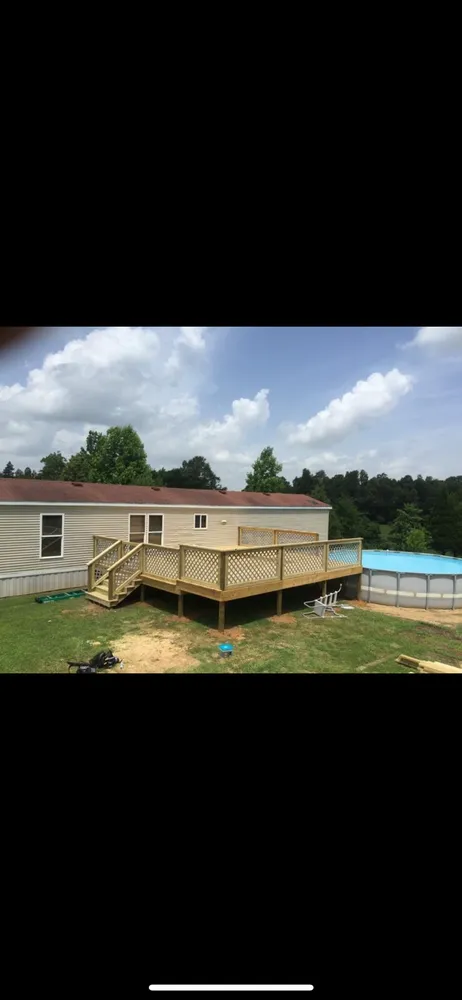 Expert vinyl fence installation service in Brookland, AR - Backyard View