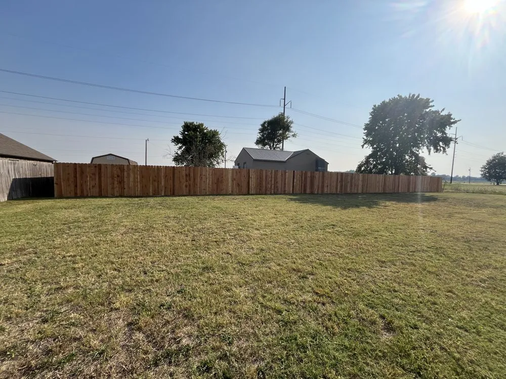 Local wood fence service experts serving Brookland, AR - Backyard View