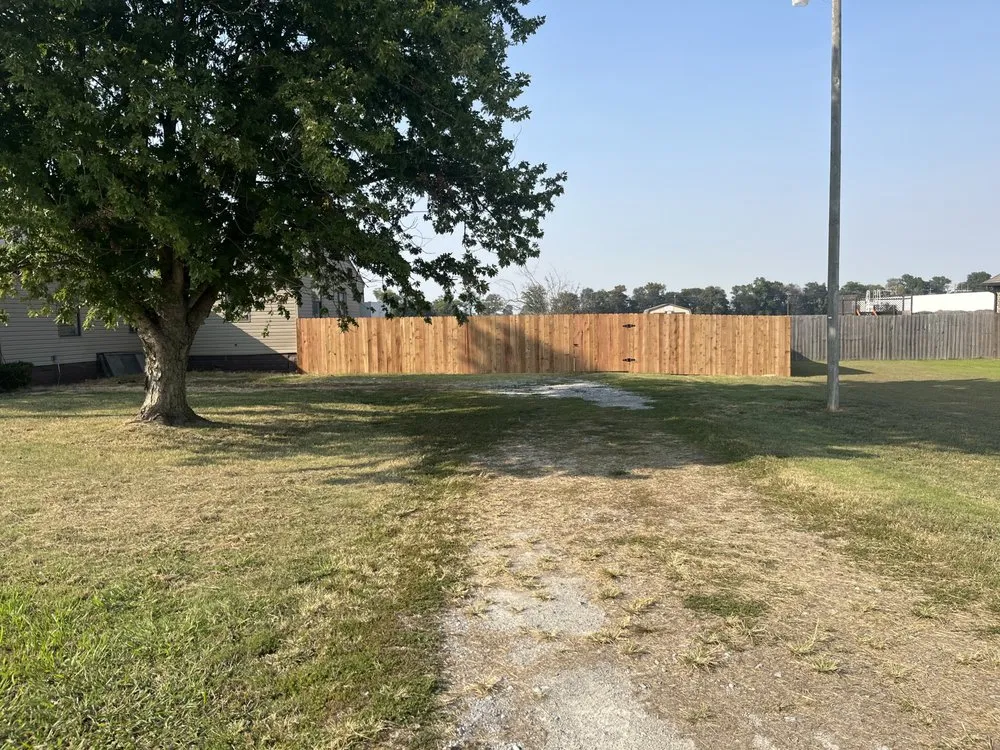 Professional chain link fencing experts serving Brookland, AR - Backyard View
