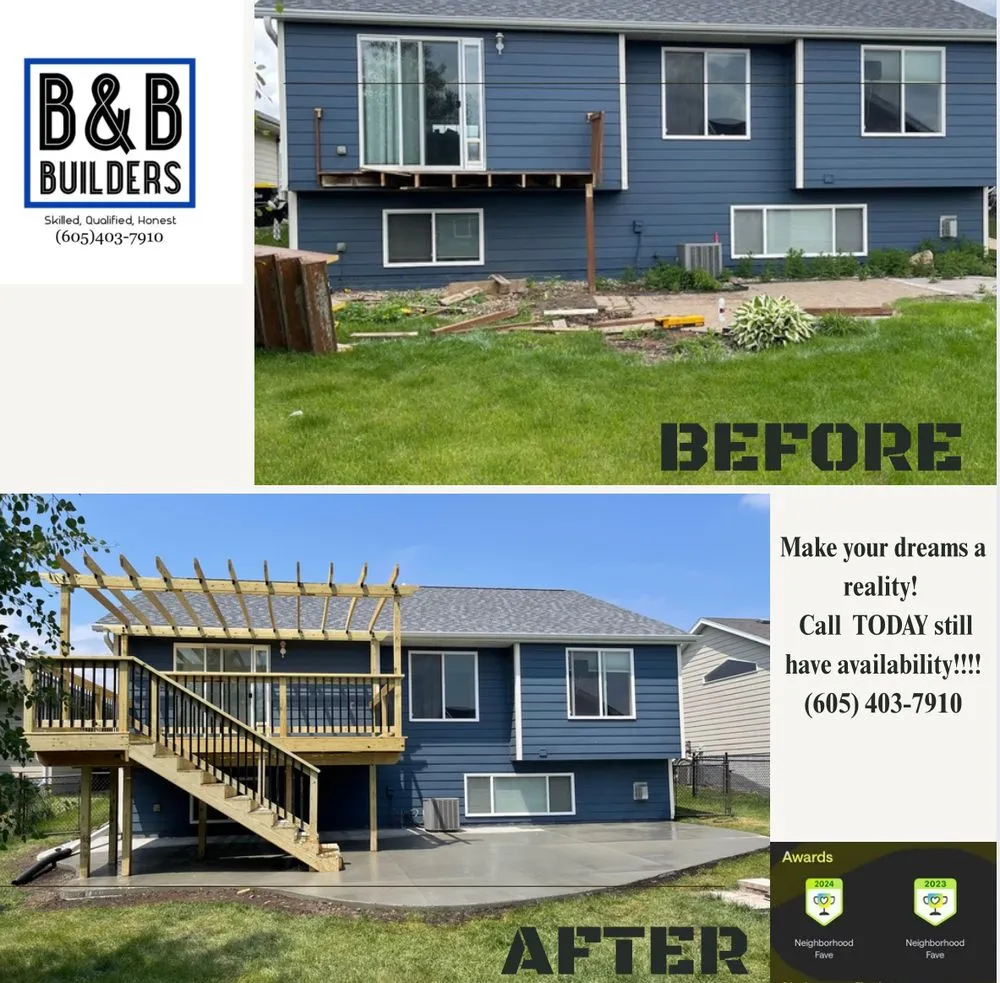 Professional vinyl fence installation for homes in Sioux Falls, SD by B&B Builders