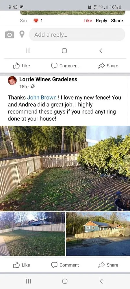 Local fence repair in Clyde, NC by B&B Construction Concept