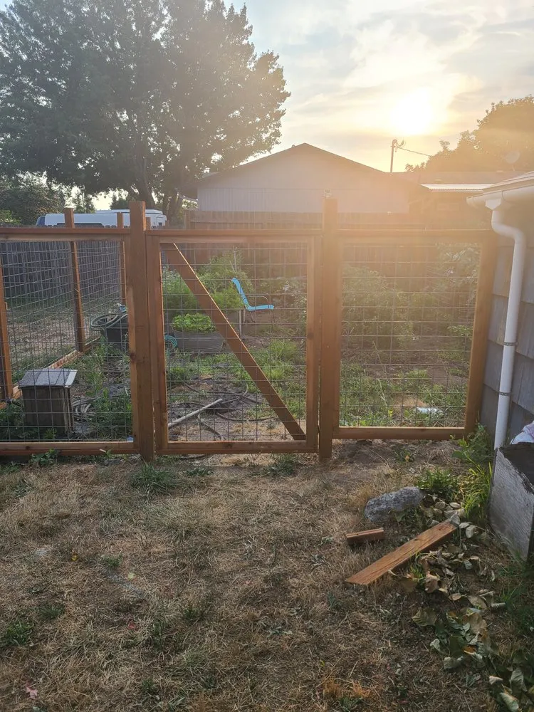 Professional fence installation for homes in Eugene, OR by Bradley & Son