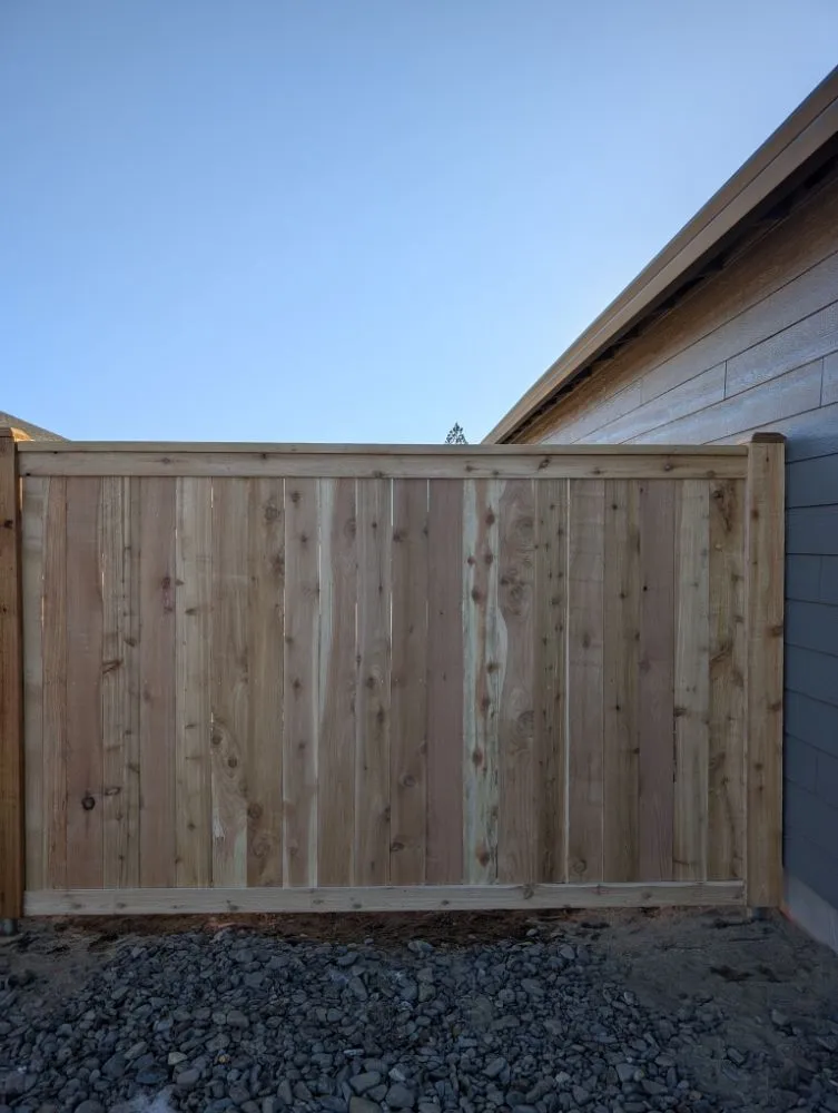 Expert wood fence service for homes in La Pine, OR by Cartwright Construction