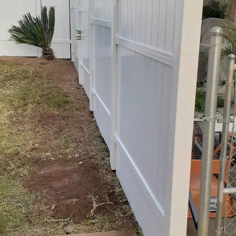 Professional vinyl fence installation in Temecula, CA by Chris The Builder