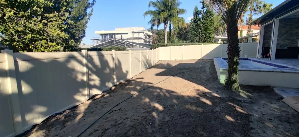 Professional vinyl fence installation in Mount Dora, FL by Fence Guy