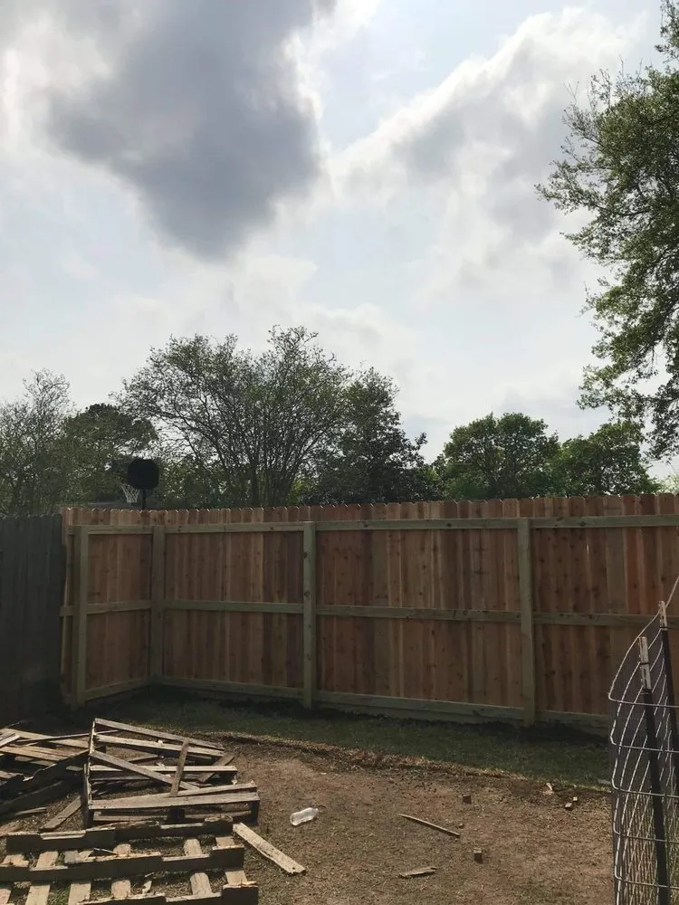 Trusted wood fence service for homes in Angleton, TX by Rock Solid Fence