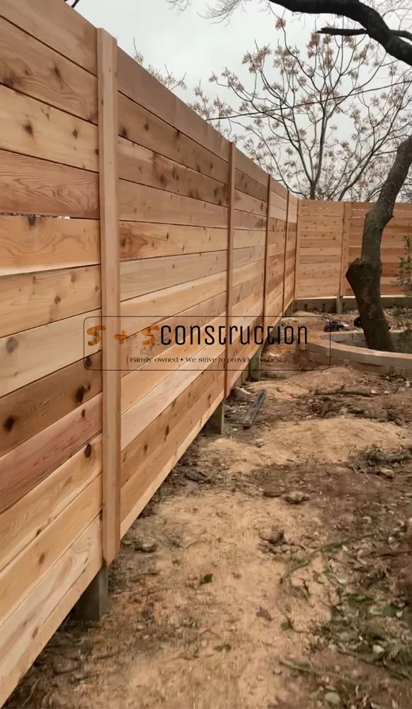 Trusted wood fence service for homes in Austin, TX by S&S Construction