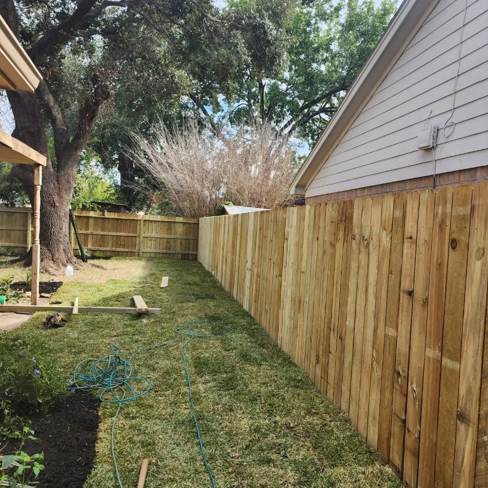 Quality wood fence service in Spring, TX by T & D Frame Construction