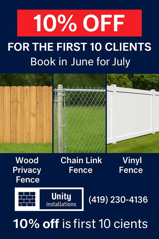 Professional vinyl fence installation experts serving Lima, OH - Unity Installations