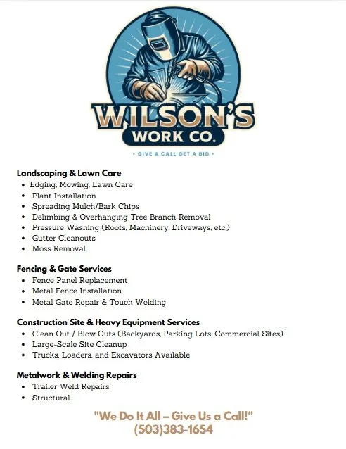 Local vinyl fence installation experts serving Brooks, OR - Wilson's Work